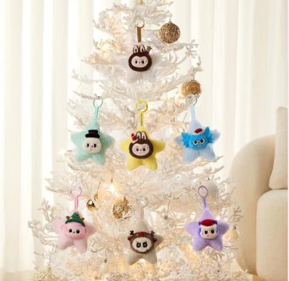 Porte-clés peluche POP MART Labubu Sparkly Plush Pendant – Modèle surprise blind box scintillant