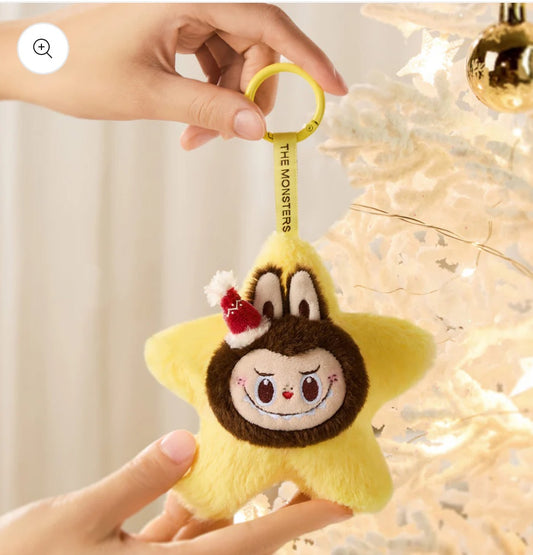 Porte-clés peluche POP MART Labubu Sparkly Plush Pendant – Modèle surprise blind box scintillant