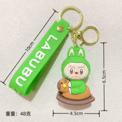 Porte-clés Labubu – Accessoire mignon pour clés, sacs et déco, figurine colorée avec porte-clés en vinyle.