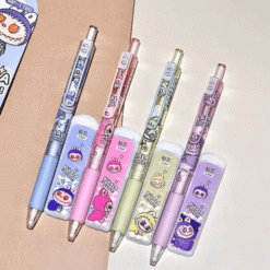 Fourniture scolaire collège Labubu - Stylos Kawaii colorés réalisés par Labubu, parfaits pour le kit de rentrée scolaire.