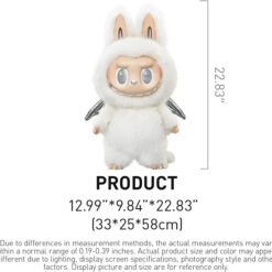Zimomo 58 cm – Édition Géante Collector Labubu figurine avec des dimensions de 12.99" x 9.84" x 22.83".